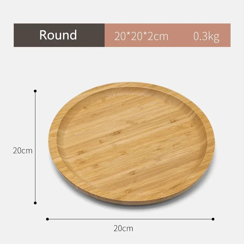 Rectangular and Round Japanese-Style Bamboo Tea Tray 🌟