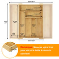 Expandable Bamboo Drawer Organizer Adjustable