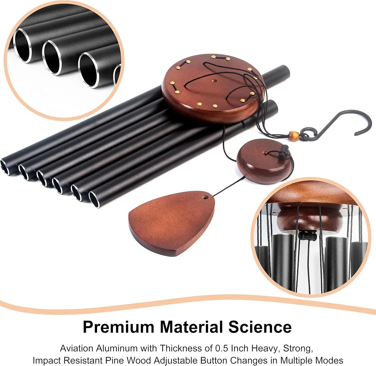 Outdoor Retro Aluminum Tube Hanging Wind Chimes