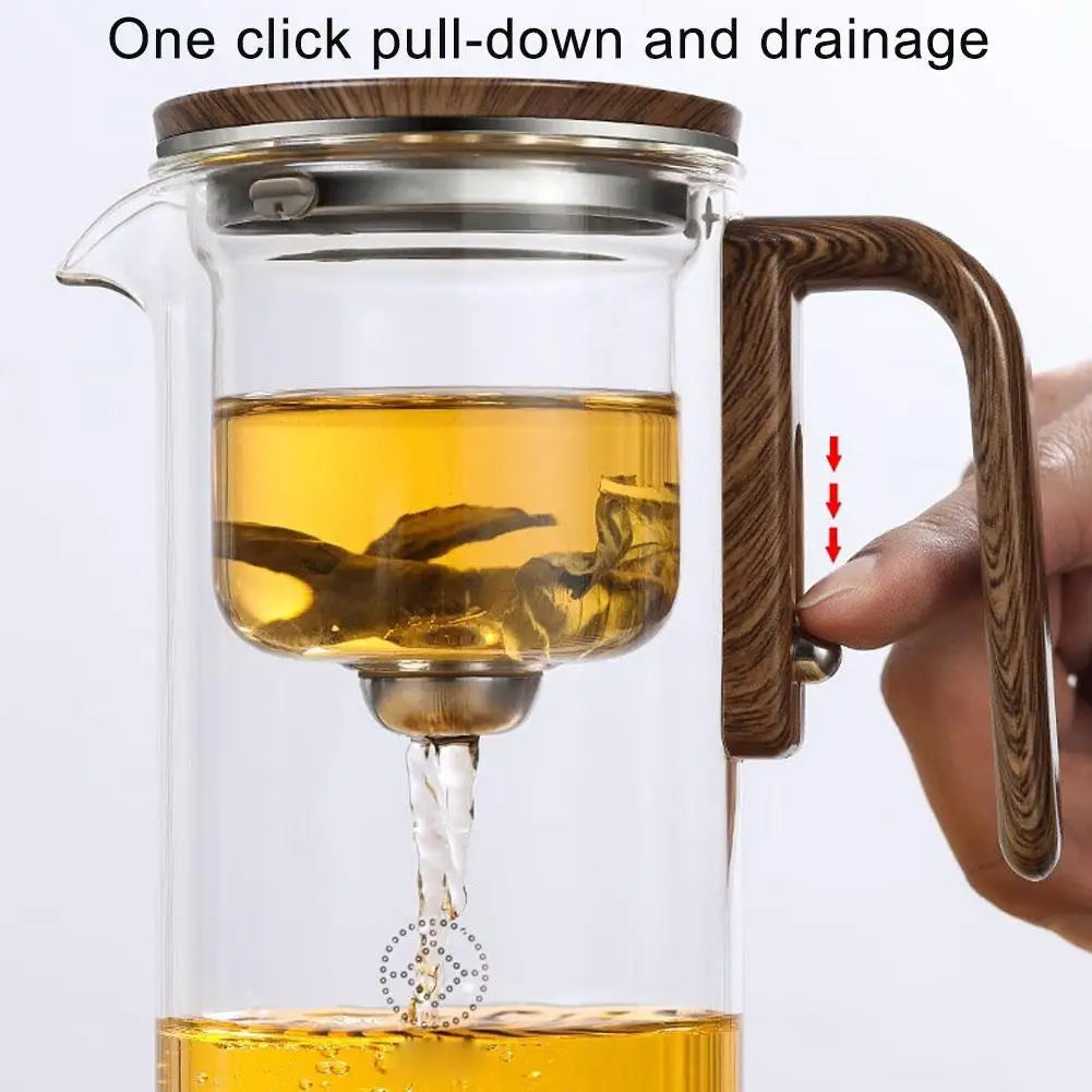 Water Separation Inner Container Teapot One Click Magnetic