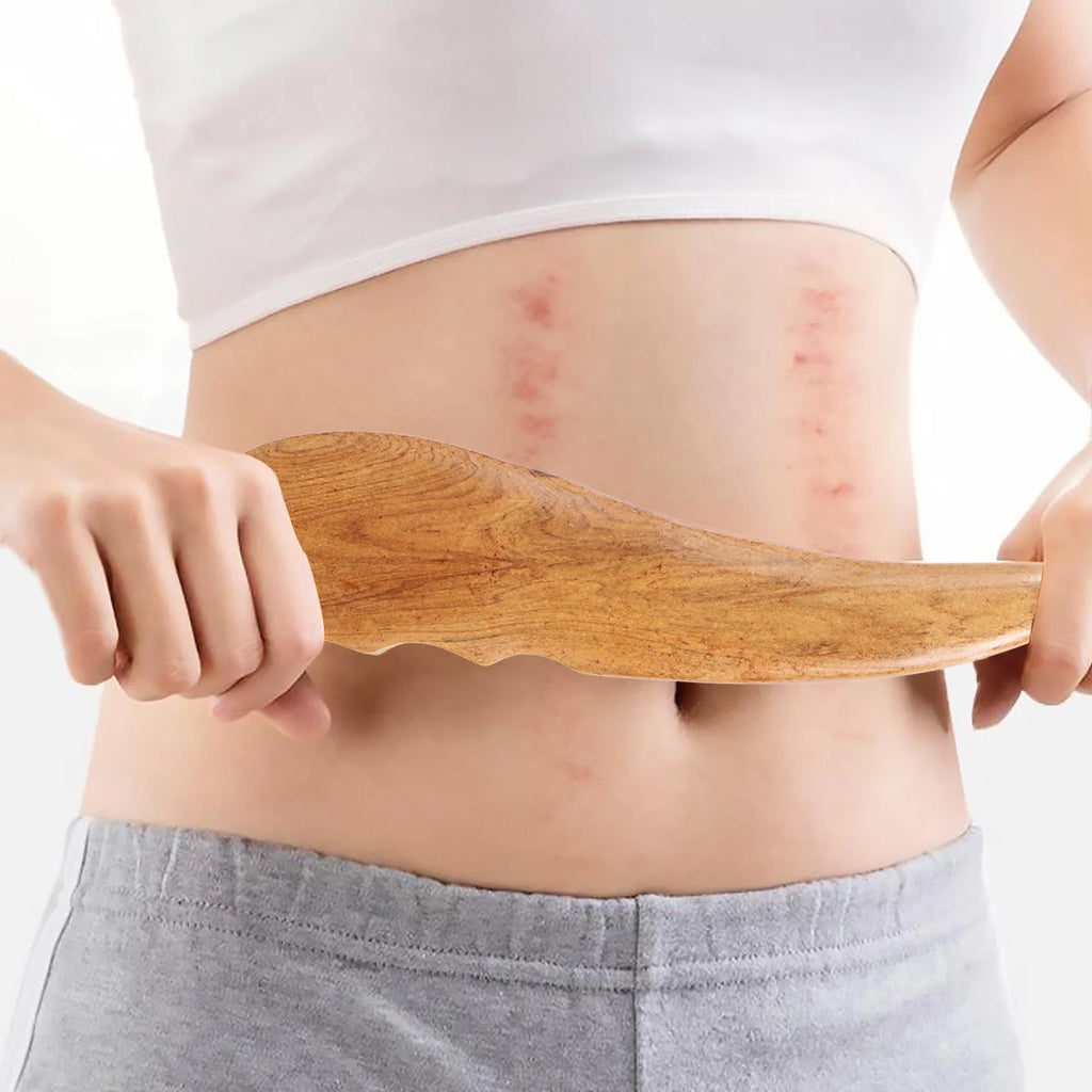 Wooden Gua Sha Board Natural Scraping Plate For Face Neck Shoulder