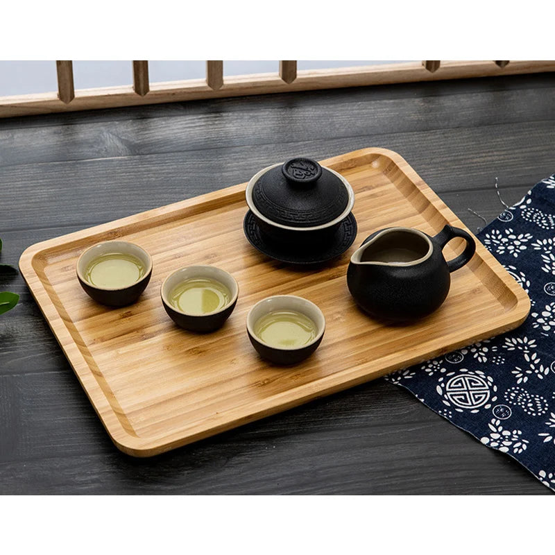 Simple Japanese Bamboo Tea Tray Kitchen
