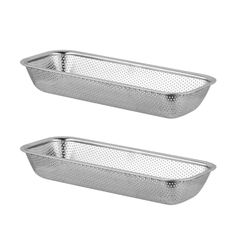 Stainless Steel Utensil & Cutlery Holder – Mesh Organizer for Kitchen & Dishwasher Use