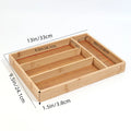 Bamboo Cutlery Storage Tray