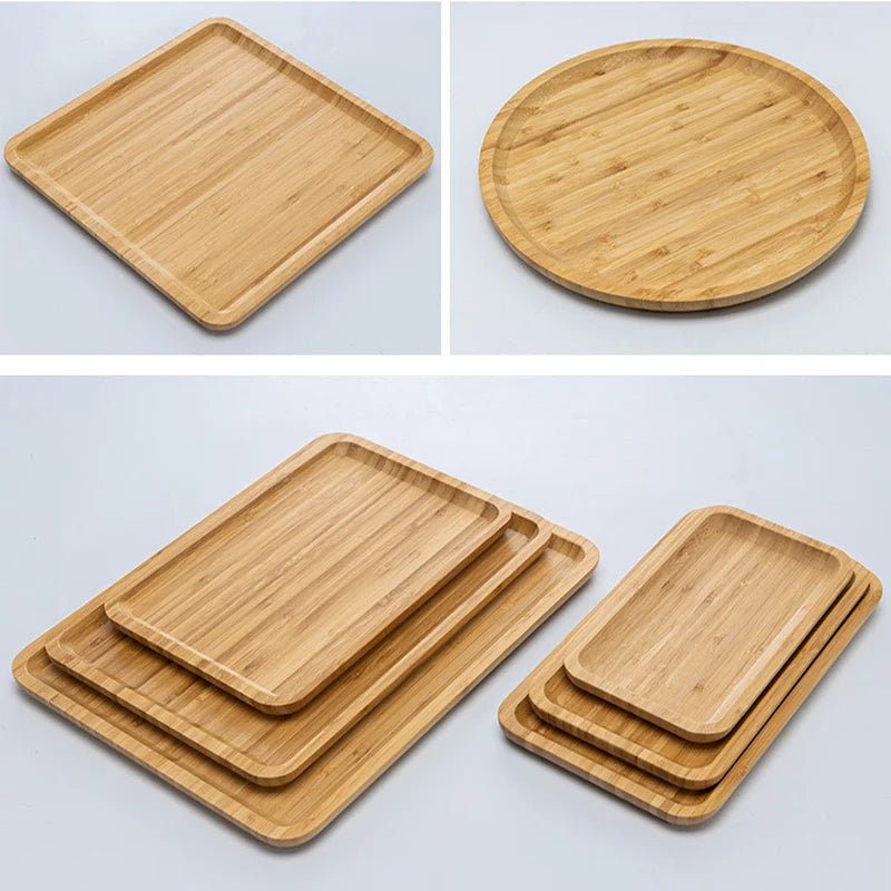 Simple Japanese Bamboo Tea Tray Kitchen