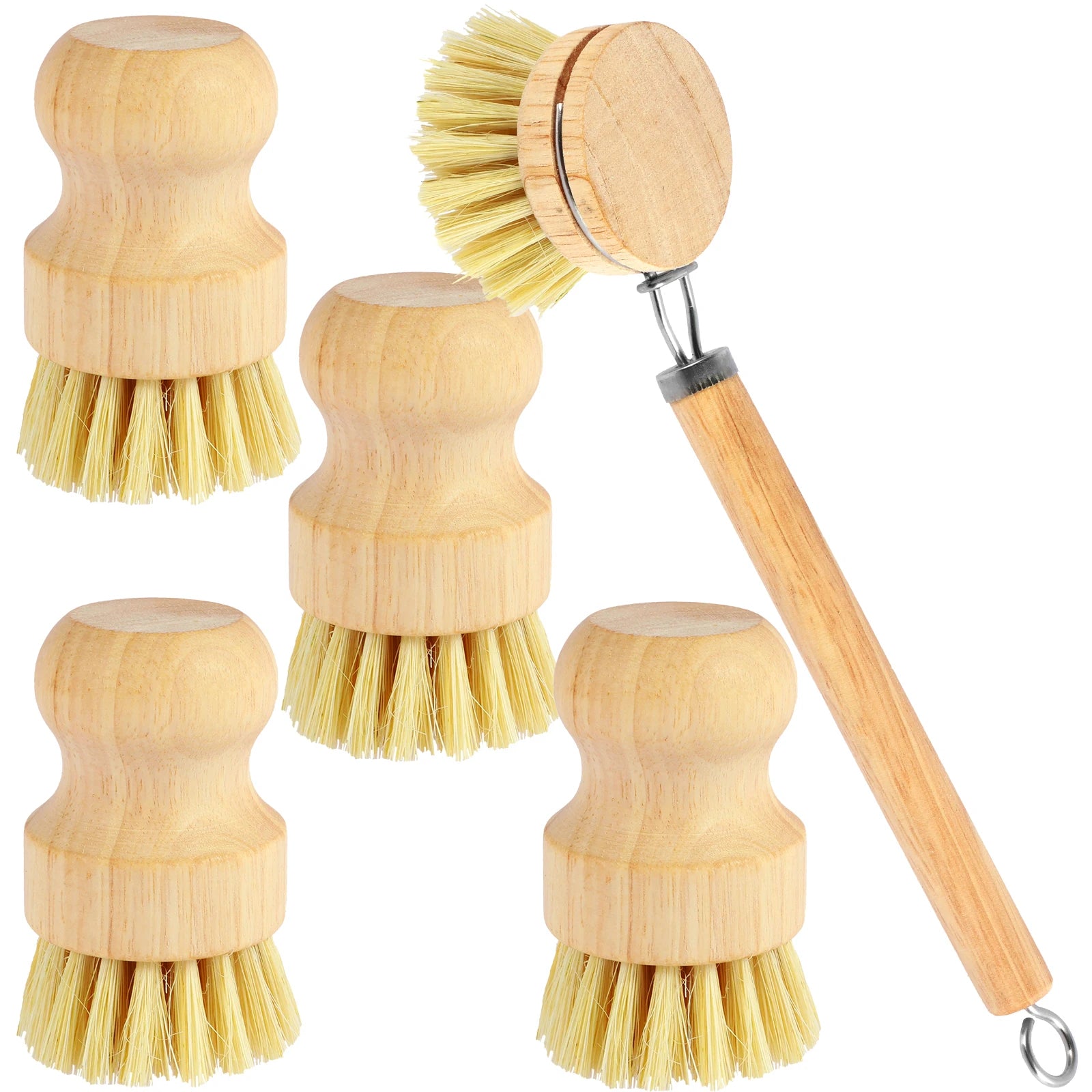 Wooden Dish Brush with Natural Sisal and Coconut Durable